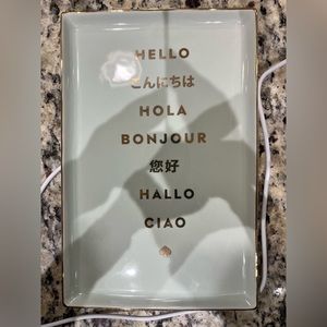 ♠️ KATE SPADE "HELLO" THEMED AQUA CHARGING TRAY